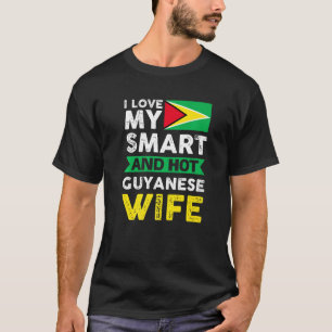 T-shirt J'Aime Ma Femme Guyanaise Intelligente Et Chaude G