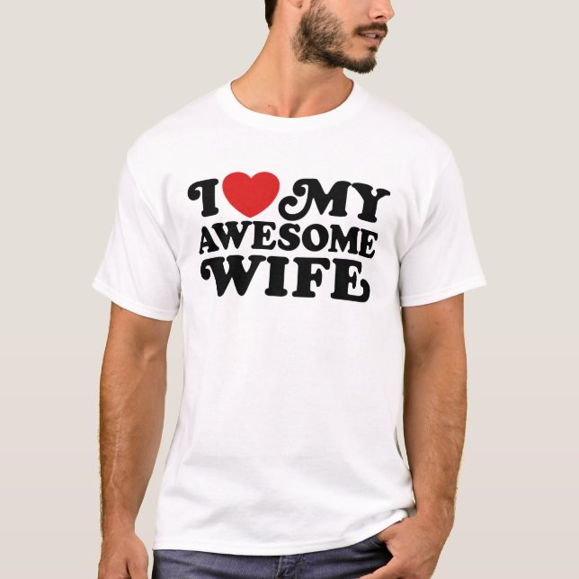T-shirt J'Aime Ma Femme Magnifique (Devant)