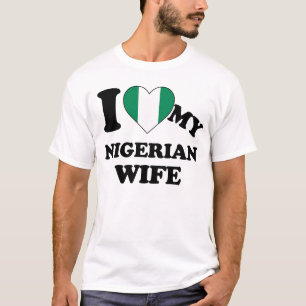 T-shirt J'aime ma femme nigériane