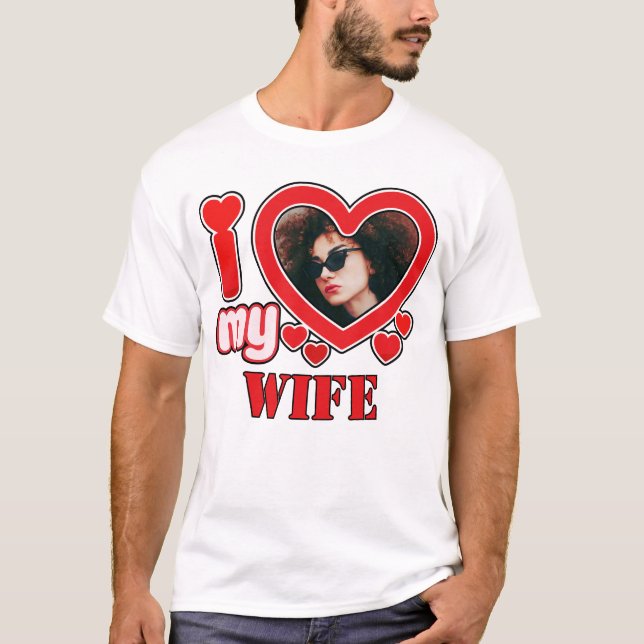 T-shirt J'Aime Ma Femme Personnalisée (Devant)