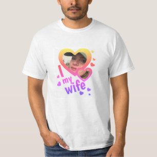 T-shirt J'Aime Ma Femme Personnalisée Chemise Personnalisé