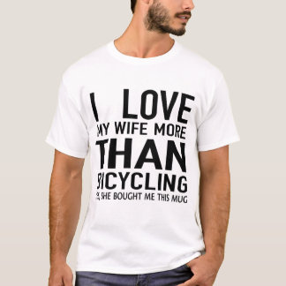 T-shirt j'aime ma femme plus que le vélo 