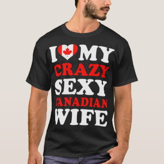 T-shirt J'aime ma femme sexy canadienne