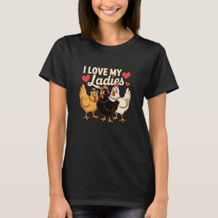 T-shirt J'aime ma ferme d'animaux drôles de dames oiseau a