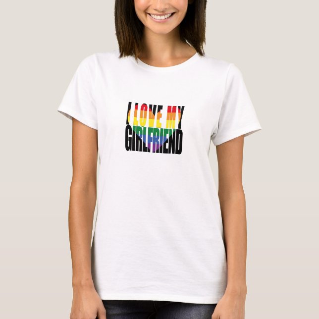 T-shirt J'Aime Ma Fille Arc En Ciel (Devant)