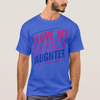 T-shirt J'aime ma fille bisexuelle Bi Pride LGBT