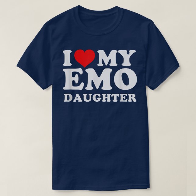 T-shirt J'Aime Ma Fille Emo (Design devant)