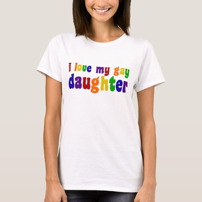 T-shirt J'Aime Ma Fille Gay (Devant)