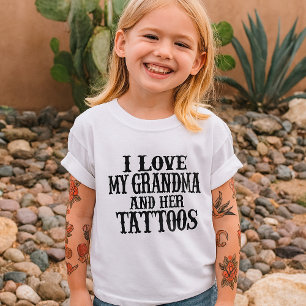 T-shirt J'aime ma grand-mère et ses tatouages