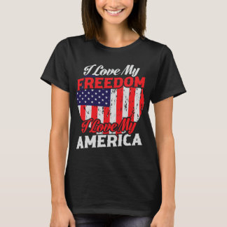 T-shirt J'Aime Ma Liberté J'Aime Mon Amérique 50