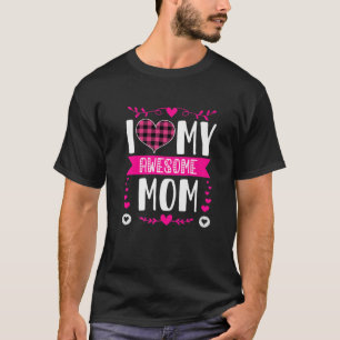 T-shirt J'aime ma maman géniale Fête des Mères Drôle R