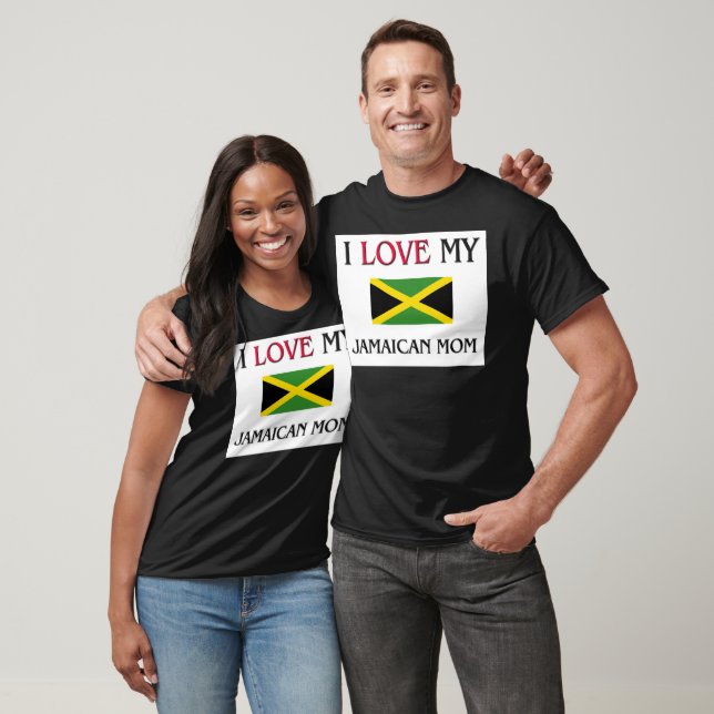 T-shirt J'aime ma maman jamaïcaine (Unisexe)
