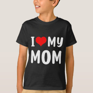 T-shirt J'aime ma mère drôle fête des mères pour maman mam