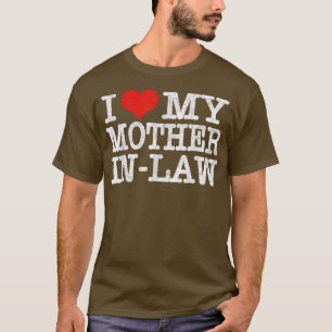 T-shirt J'Aime Ma Mère En Droit T Funny Parents Day Cadeau