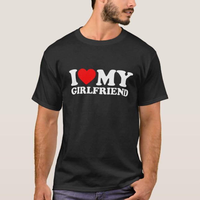 T-shirt J'aime ma petite amie (Devant)