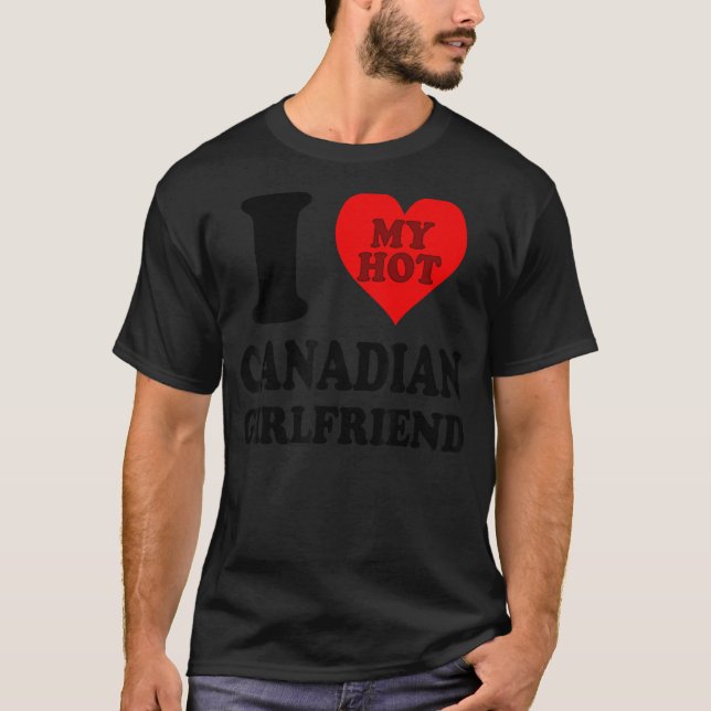 T-shirt J'aime ma petite amie canadienne 1 (Devant)