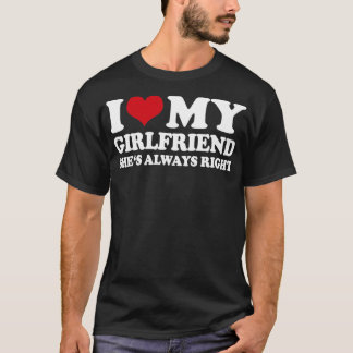 T-shirt J'Aime Ma Petite Amie Est Toujours Droite1