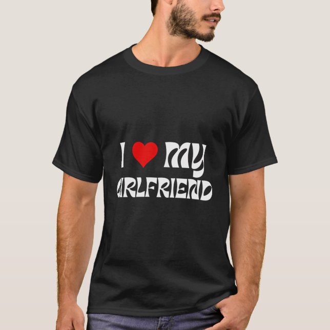 T-shirt J'Aime Ma Petite Amie - J'Aime Ma Petite Amie Pour (Devant)