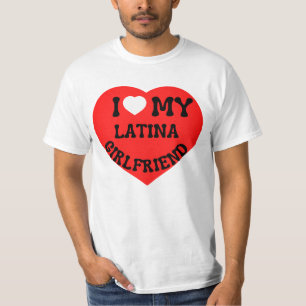 T-shirt J'aime ma petite amie latino hot petite amie bf