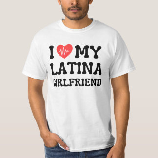 T-shirt J'aime ma petite amie latino hot petite amie bf