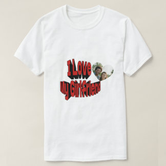 T-shirt J'aime ma petite amie personnalisé 