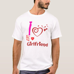 T-shirt J'Aime Ma Petite Amie Personnalisée