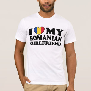 T-shirt J'aime ma petite amie roumaine
