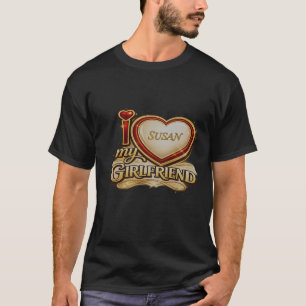 T-shirt J'aime ma petite amie sur mesure