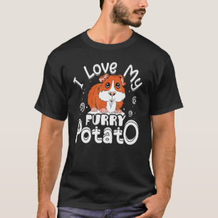 T-shirt J'Aime Ma Pomme De Terre Furie Guinée Cochon Cavy 
