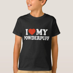 T-shirt J'Aime Ma Poudrière, Amoureux des chiens Chinois C