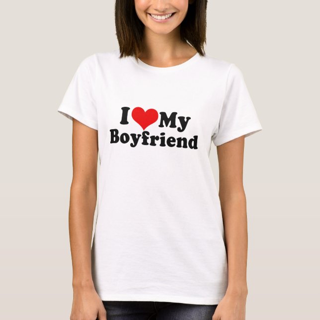 T-shirt J'aime ma Saint-Valentin d'ami (Devant)
