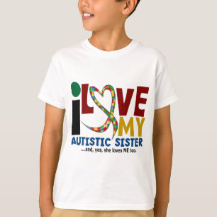 T-shirt J'aime ma SENSIBILISATION SUR L'AUTISME autiste de
