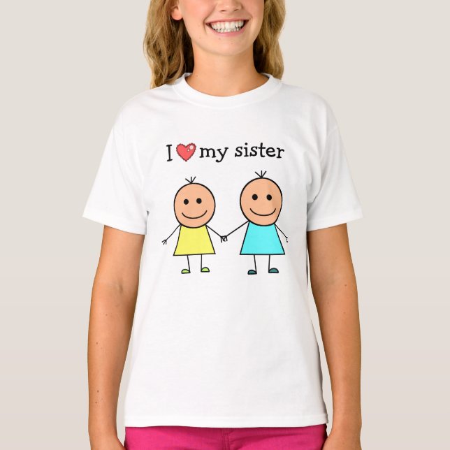 T-shirt J'aime ma soeur (Devant)
