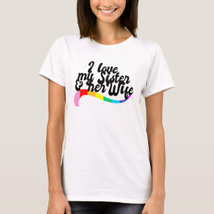 T-shirt J'aime ma sœur & sa femme fierté des frères et sœu