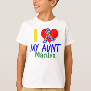T-shirt J'Aime Ma Tante Sensibilisation sur l'autisme Enfa