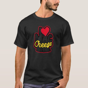 T-shirt J'Aime Mac Et Fromage. La fin. Fromage Parmesan M