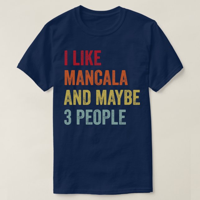 T-shirt J'Aime Mancala Peut-Être 3 Personnes (Design devant)