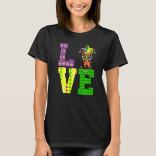 T-shirt J'aime Mardi Gras Doberman Drôle Hommes Femmes Enf