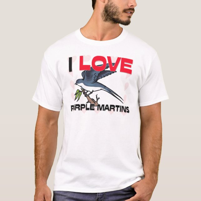 T-shirt J'aime Martins pourpre (Devant)