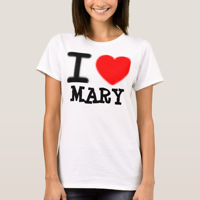 T-shirt j'aime MARY (Devant)