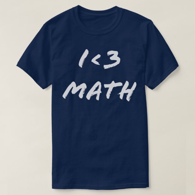 T-SHIRT J'AIME MATH I 3 MATH (Design devant)