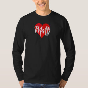 T-shirt J'aime Matti prénom  Amour Cœur