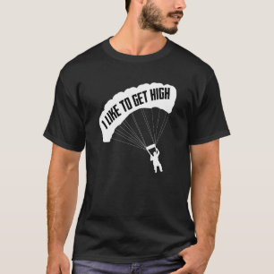 T-shirt J'aime me sentir en altitude en parachute de saut