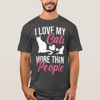 T-shirt J'Aime Mes Chats Plus Que Les Amoureux de les chat