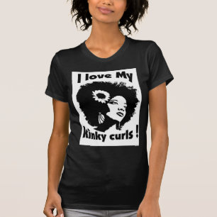 T-shirt J'aime mes cheveux bouclés frisés