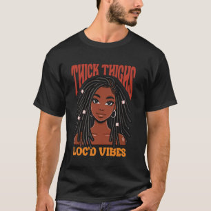 T-shirt J'aime mes cheveux noués et mon esprit libre Noir