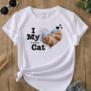 T-shirt J'Aime Mes Coeurs De Chat Drôle Ajouter du texte