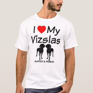 T-shirt J'Aime Mes DEUX Chiens Vizsla