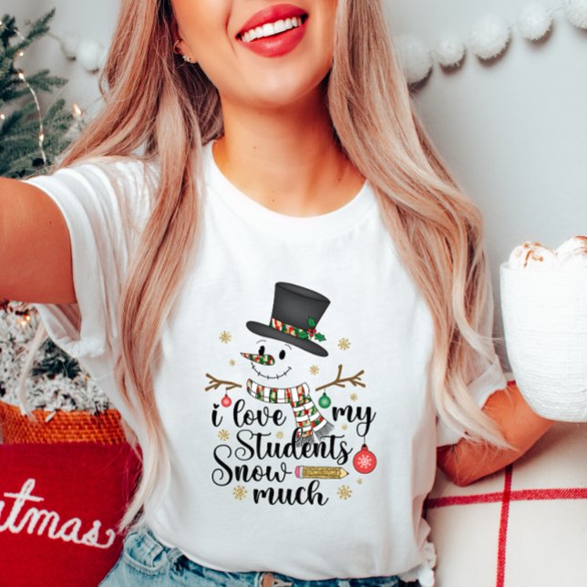 T-shirt J'Aime Mes Étudiants Neige Beaucoup de professeurs (Créateur téléchargé)