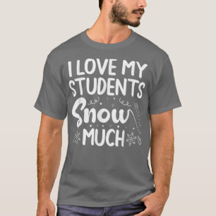 T-shirt J'Aime Mes Étudiants Neige Beaucoup École Neige Ai